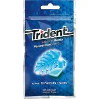Chicle de menta sin azúcar en gragea TRIDENT, paquete 43,5 g