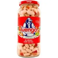 Alubia cocida con setas LUENGO, frasco 400 g