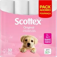Papel higiénico original SCOTTEX, paquete 32 rollos