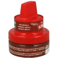 Crema marrón medio para calzado KIWI, tarro aplicador 1 ud
