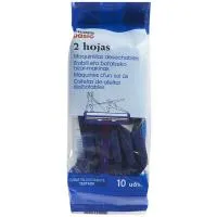Maquinilla desechable 2 hojas EROSKI BASIC, paquete 10 uds