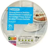 Queso batido 0% EROSKI, tarrina 500 g