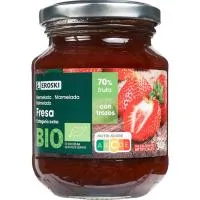Mermelada bio de fresa EROSKI, frasco 340 g