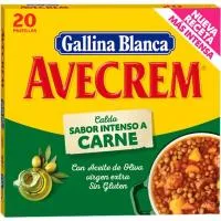 Caldo de carne AVECREM, caja 20 pastillas