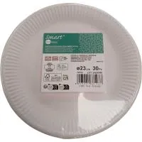 Plato de cartón compostable 23 cm Perla Festa, pack 30 uds.