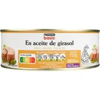 Atún en aceite girasol EROSKI BASIC, lata 750 g