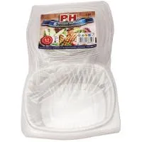 Recipiente multiusos con tapa hermético y desechable, 0,45 l P&H, pack 6 uds