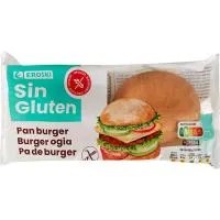 Pan burger sin gluten EROSKI, 2 uds, paquete 160 g