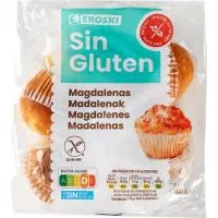 Magdalena clásica sin gluten EROSKI, bolsa 190 g