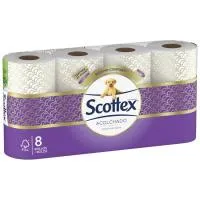 Papel higiénico acolchado SCOTTEX, paquete 8 rollos