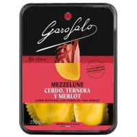 Mezzelune de ternera y merlot GAROFALO, bandeja 230 g