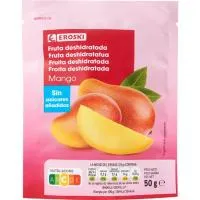 Mango deshidratado EROSKI, bolsa 50 g