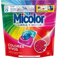 Detergente triocápsulas MICOLOR ADIOS AL SEPARAR, caja 25 dosis