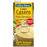 Caldo de pollo y 8 verduras GALLINA BLANCA, brik 1 litro