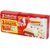 Chocolate NESTLE, pack 3x125 g + tableta filipino regalo
