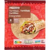 Tortilla integral EROSKI, paquete 320 g