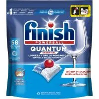Lavajillas quantum FINISH ESSENTIALS, bolsa 58 dosis