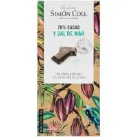 Chocolate 70% cacao con sal de mar SIMON COLL, 85 g