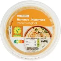 Hummus clásico EROSKI, tarrina 240 g