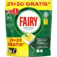 Lavavajillas a máquina original FAIRY, bolsa 21+20 dosis