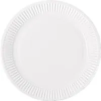 Plato desechable compostable blanco Ø23cm Smart GABBIANO, pack 16 uds