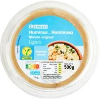 Hummus clásico ligero EROSKI, tarrina 500 g