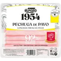 Pechuga de pavo ELPOZO 1954, lonchas, bandeja 120 g