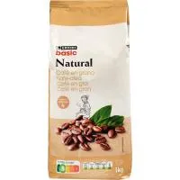 Café grano natural EROSKI BASIC, paquete 1 Kg