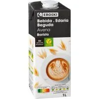 Bebida vegetal de avena barista EROSKI, brik 1 litro