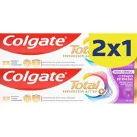 Dentífrico encías sanas COLGATE TOTAL ADVANCE, pack 2x75 ml