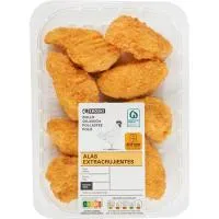 Alas de pollo crujientes EROSKI, bandeja aprox. 500 g