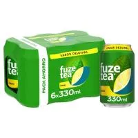 Refresco de té al limón FUZE TEA, pack 6x33 cl