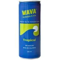 Refresco de kombucha tropical WAVA, lata 25 cl