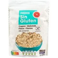 Copos de avena integral sin gluten EROSKI, paquete 500 g