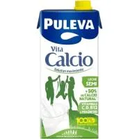 Leche semidesnatada calcio PULEVA, brik 1 litro