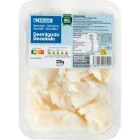 Bacalao desalado desmigado EROSKI, bandeja 225 g