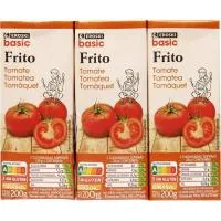 Tomate frito EROSKI BASIC, pack 3x200 g