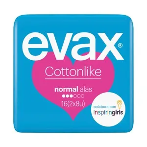 EVAX Compresas normal con alas EVAX Cottonlike 64 uds