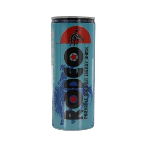 RODEO Bebida energética sabor piña coco lata 250 ml.