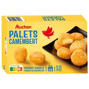AUCHAN Bolitas prefrintas de queso Camembert empanado 200 g Producto Alcampo.