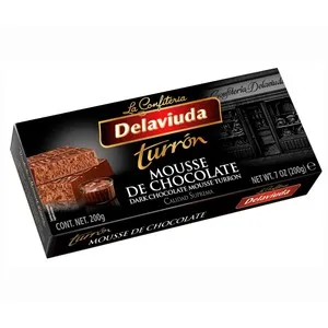 DELAVIUDA Turrón praliné de mousse de chocolate 200 g.