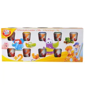 Pack de 10 botes de pasta para moldear de diferentes colores, no tóxica, RIK & ROK.