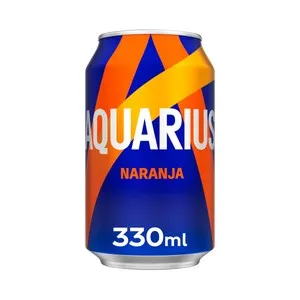 AQUARIUS Bebida isotónica con sabor a naranja lata de 330ml