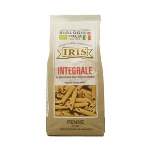 IRIS Macarrones (Penne) nº 103 de trigo integral ecológico, categoria bronce 500 g.