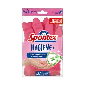 SPONTEX Guantes de latex SPONTEX Hygiene+ talla M/L