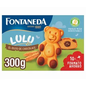 FONTANEDA LULU Bizcochitos rellenos de chocolate con forma de ositos 300 g.