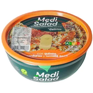 AGRUCAPERS Ensalada de quinoa, verduras y tomate seco, 250g.