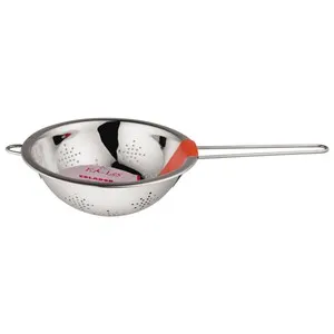 Escurridor de acero inoxidable con mango, 18cm. de diámetro, ACTUEL.