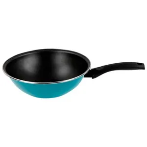 Wok acero vitrificado con interior antiadherente apta para inducción, 28cm., Country MAGEFESA.