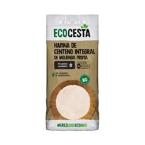 ECOCESTA Harina de centeno Integral ecológica, de grano completo y molienda propia 500 g.
